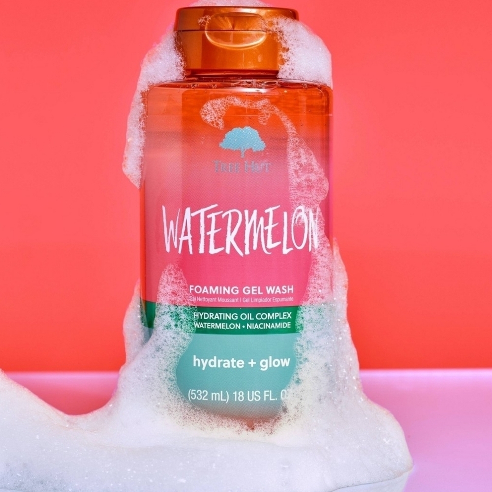 Tree Hut Watermelon Foaming Gel Body Wash 18 fl oz New